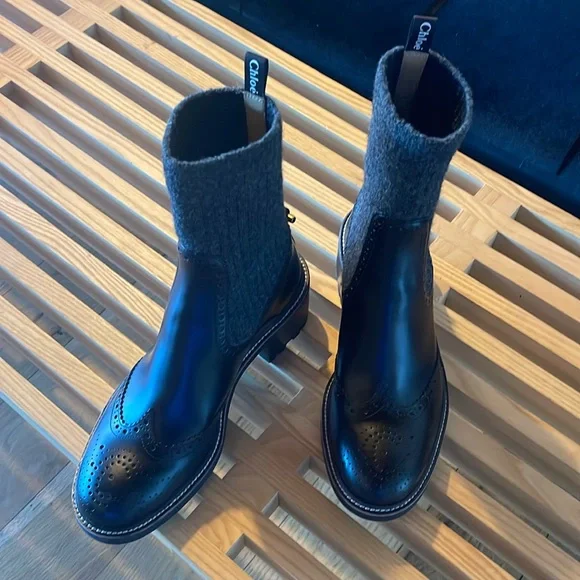 Like New Chloe Franne Sock Ankle Boot - Picture 10 of 10